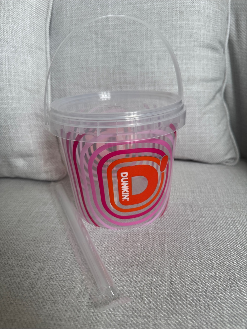 Pink Logo Party Treat Bucket with Handle
